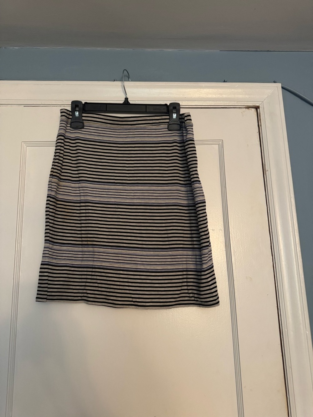 Max Studio Black and White Striped Skirt Size L